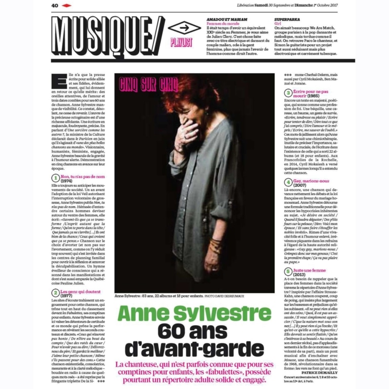 Libération Septembre 2017